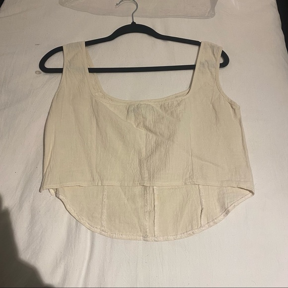 Beige Corset Bustier LinenTank from Nasty Gal - Picture 3 of 4